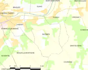 Poziția localității Blesmes