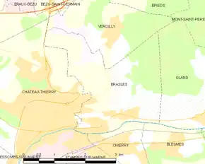 Poziția localității Brasles