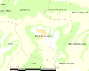 Poziția localității Braye-en-Laonnois