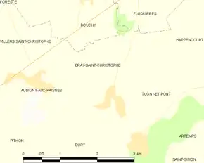 Poziția localității Bray-Saint-Christophe