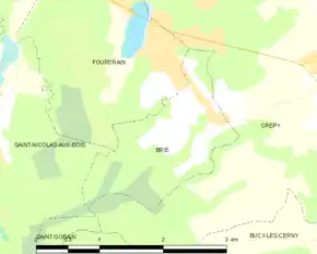 Poziția localității Brie. Aisne