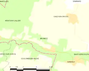 Poziția localității Brumetz