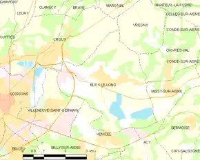 Poziția localității Bucy-le-Long