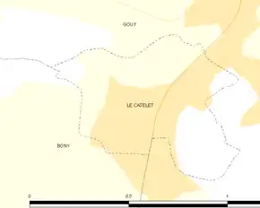 Poziția localității Le Catelet
