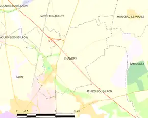 Poziția localității Chambry