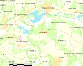 Poziția localității Chassemy
