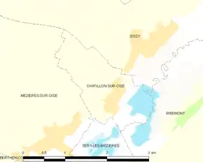 Poziția localității Châtillon-sur-Oise