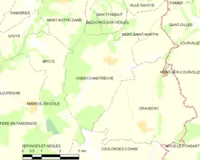 Poziția localității Chéry-Chartreuve