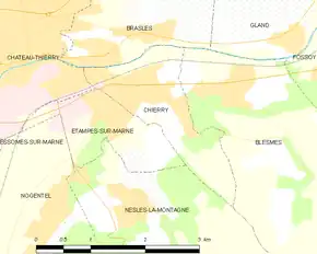 Poziția localității Chierry