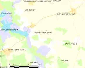 Poziția localității Chivres-en-Laonnois