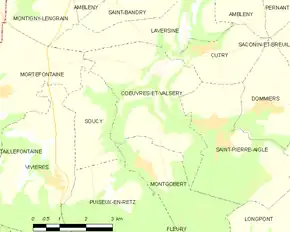 Poziția localității Cœuvres-et-Valsery