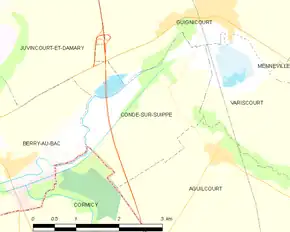 Poziția localității Condé-sur-Suippe
