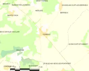 Poziția localității Corbeny