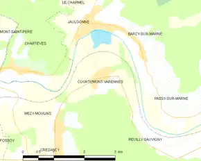 Poziția localității Courtemont-Varennes