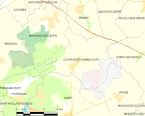 Poziția localității Couvron-et-Aumencourt