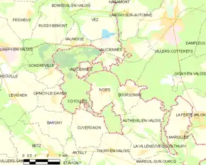 Poziția localității Coyolles