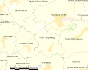 Poziția localității Croix-Fonsomme