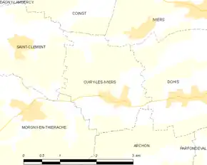Poziția localității Cuiry-lès-Iviers