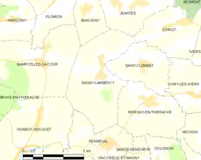 Poziția localității Dagny-Lambercy
