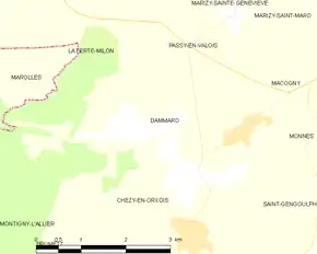 Poziția localității Dammard