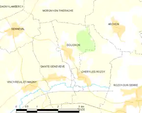 Poziția localității Dolignon