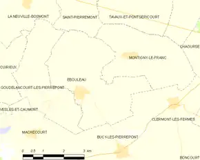 Poziția localității Ébouleau