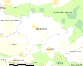 Poziția localității Esquéhéries