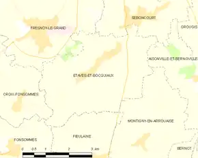 Poziția localității Étaves-et-Bocquiaux