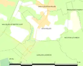 Poziția localității Étouvelles