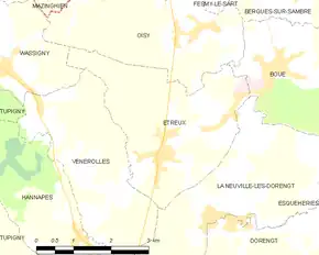 Poziția localității Étreux