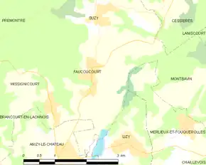 Poziția localității Faucoucourt