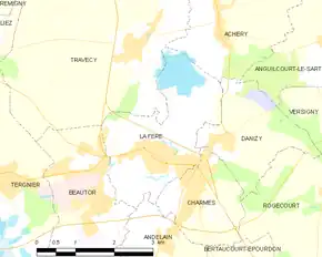 Poziția localității La Fère