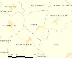 Poziția localității Fieulaine