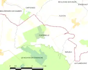 Poziția localității Fontenelle