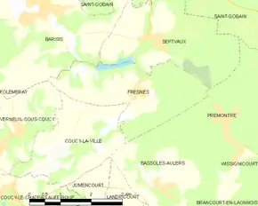 Poziția localității Fresnes-sous-Coucy