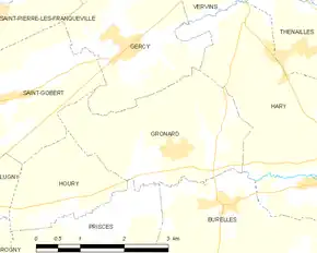 Poziția localității Gronard