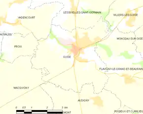 Poziția localității Guise