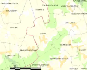 Poziția localității Guivry