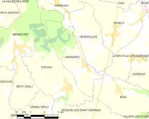 Poziția localității Hannapes