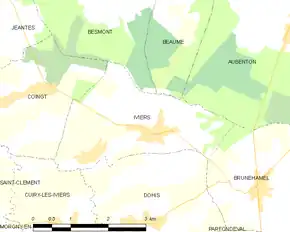 Poziția localității Iviers