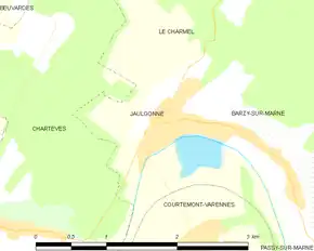 Poziția localității Jaulgonne