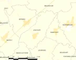 Poziția localității Joncourt