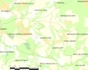 Poziția localității Jumencourt