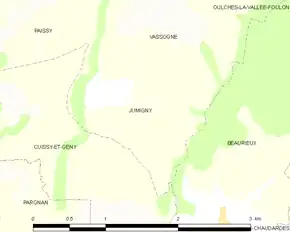 Poziția localității Jumigny