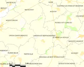 Poziția localității Landifay-et-Bertaignemont