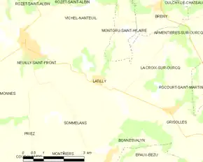 Poziția localității Latilly