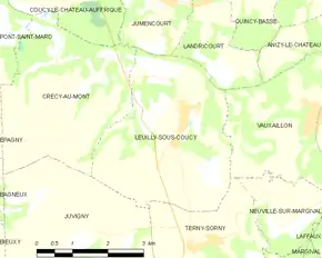 Poziția localității Leuilly-sous-Coucy