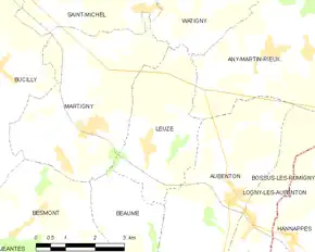 Poziția localității Leuze