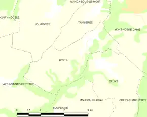 Poziția localității Lhuys