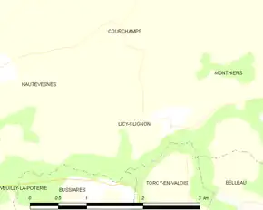 Poziția localității Licy-Clignon